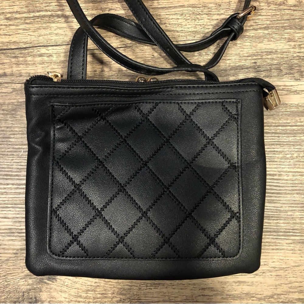EUC Black Mellow World Faux Leather Bag - Picture 3 of 7